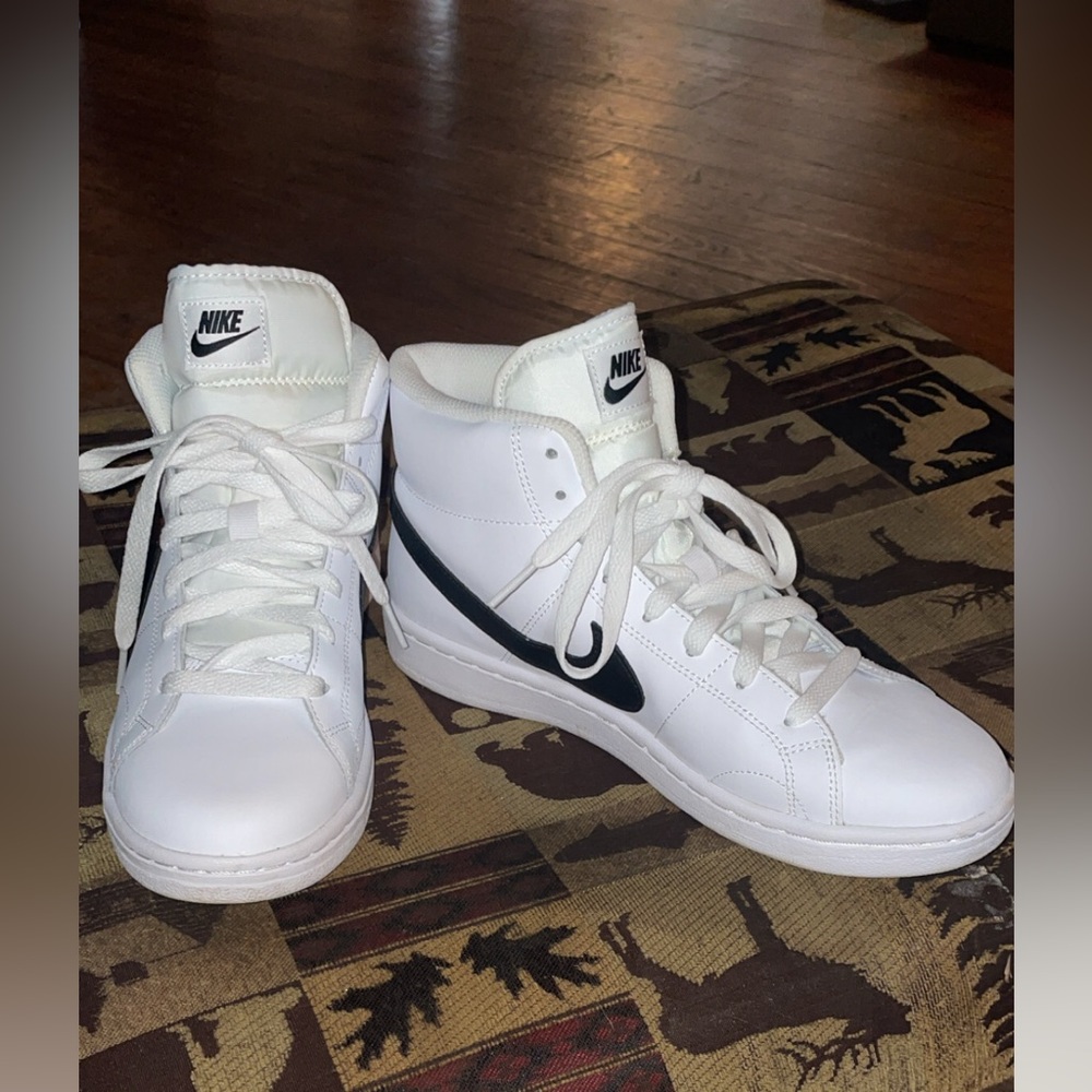 Nike Men's White and Black High-Top Sneakers